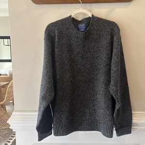 Pendleton Men's Shetland Wool Sweater Large Mixed Dark Wool